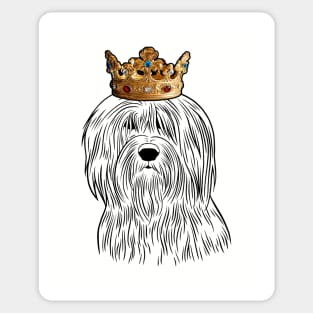 Polish Lowland Sheepdog Dog King Queen Wearing Crown Sticker